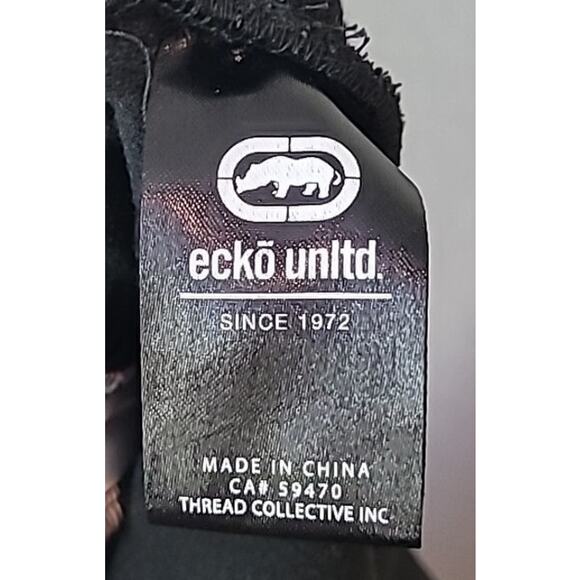 Vintage Marc Ecko Unltd Sweatpants Men’s L Black Red Rhino Logo - Picture 10 of 11